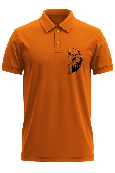 remonz Watcher Watcher Printed 100% Cotton Regular Fit Polo Neck T-Shirt