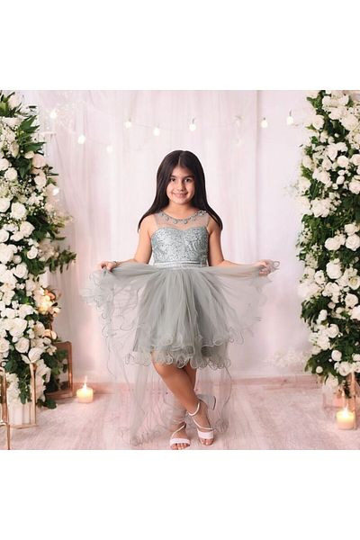Ahsenimbebe Çi̇Flower Fi̇Stolu Tail Evening Dress 5-10 Years