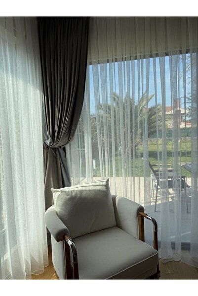 Carrera Simli Sakal Ipli Kırışmayan Ütü Istemeyen Tül Perde (1/3) Sık Pile