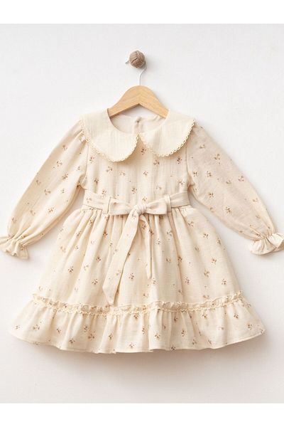 Cherrys Bebek Tulip Printed Muslin Dress
