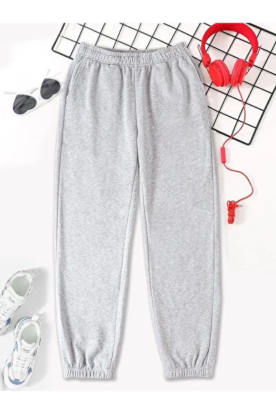 EYAX MODA Pantaloni de sport pentru fete/băieți cu imprimeu din cauciuc