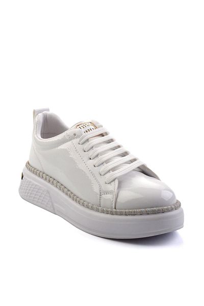 Bambi White Patent Leather Women's Sneaker K 01377024008