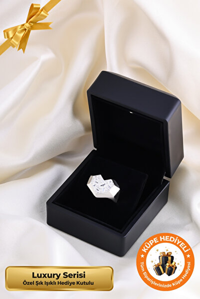 Lucente Jewellery Luxury Serisi Işıklı Hediye Kutulu 925 Ayar Gümüş Kaplama H...