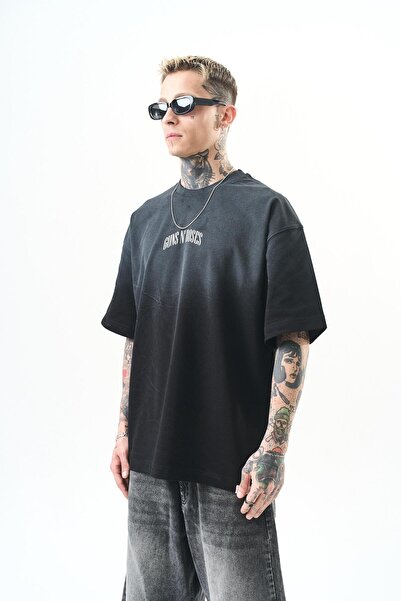 Respire Ανδρικό μπλουζάκι με στάμπα Guns Roses Oversize Μαύρο