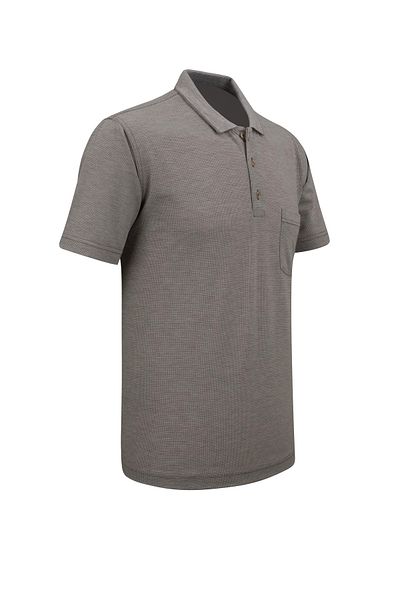 Çizgi Triko Men's Large Size Polo Collar Pocket Classic Fit T-Shirt - 5113Bat