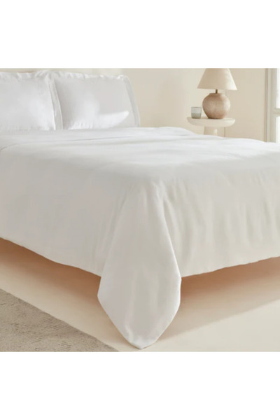 Karaca Home White Collection Felves 100% Baumwolle King Size Bettw sche Set Weiß