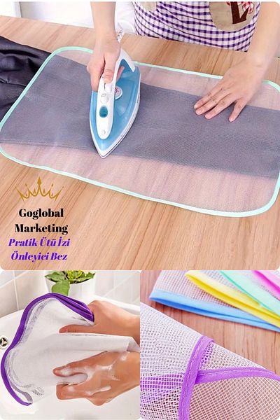 Trade Bazaar 1Pc High Temperature Resistant Ironing Net with Convenient Hooks - for Safe Home Use