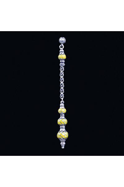 TESBİHCİBABA Yellow Enameled Şems Model Rosary Tassel