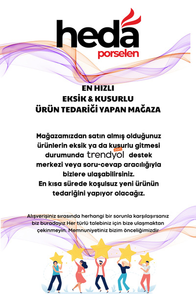 Heda Porselen Rüya 16 Parça 6 Kişilik Porselen Kahvaltı Takımı