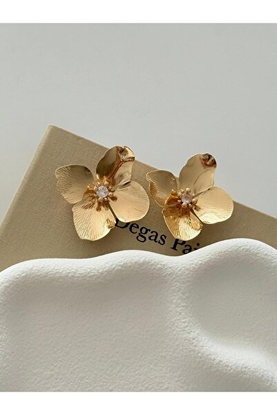 H&S AKSESUAR TASARIM DÖRT YAPRAK ÇİÇEK KÜPE