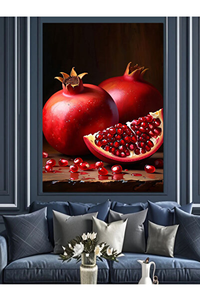 KanvasSepeti Pictură în ulei cu textura inimă delicioasă roșie narină, pictur...
