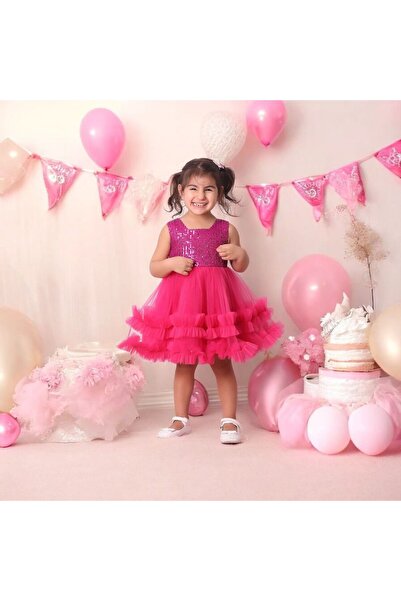 Ahsenimbebe PUL PAYET KABARIK BEBEK ABİYE ELBİSE