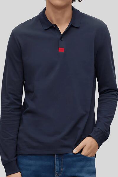 Hugo Boss Hugo Slim Fit Polo Yaka Erkek T-Shirt Lacivert