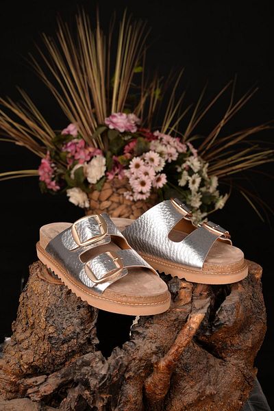 Mammamia Anatomical Orthopedic Genuine Leather Comfortable Cork Sole Women's Slippers Stylish and Pleasant Appearance