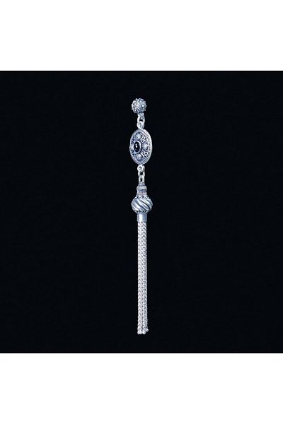 TESBİHCİBABA Black Zircon Çeşm-I Nightingale Design Rosary Tassel