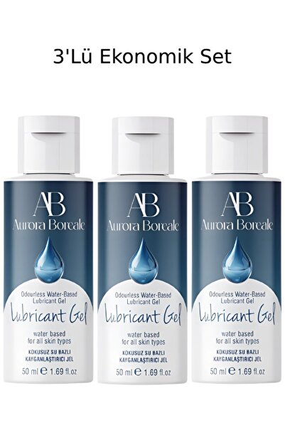 AuroraBoreale Sade Su Bazlı A-Kalite Kayganlaştırıcı Jel 150 ml. 3'lü Set