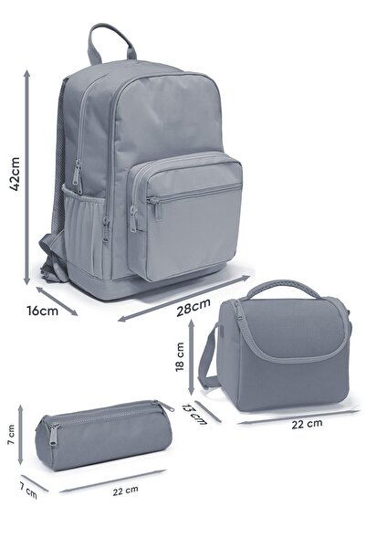 Coral High Renkli Çizgili 3 lü Okul Çanta Seti SET0123674