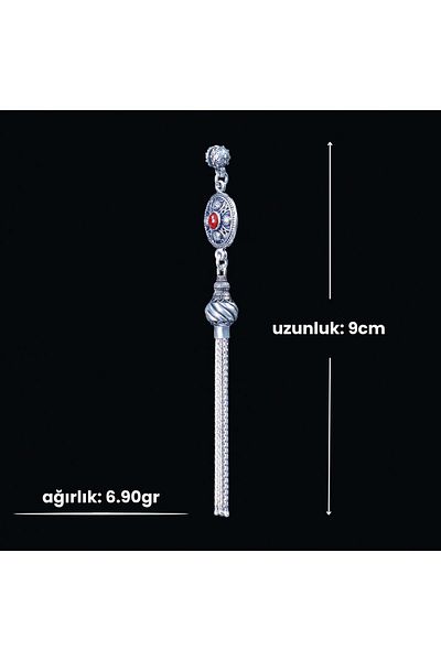 TESBİHCİBABA Red Zircon Çeşm-I Nightingale Design Rosary Tassel