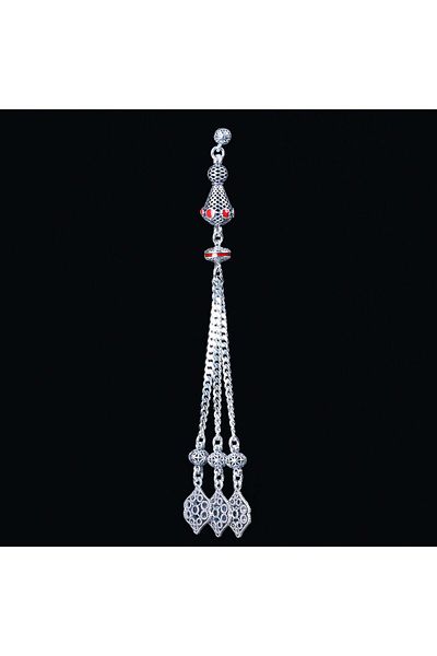 TESBİHCİBABA Red Zircon Triple Garnet Rosary Tassel