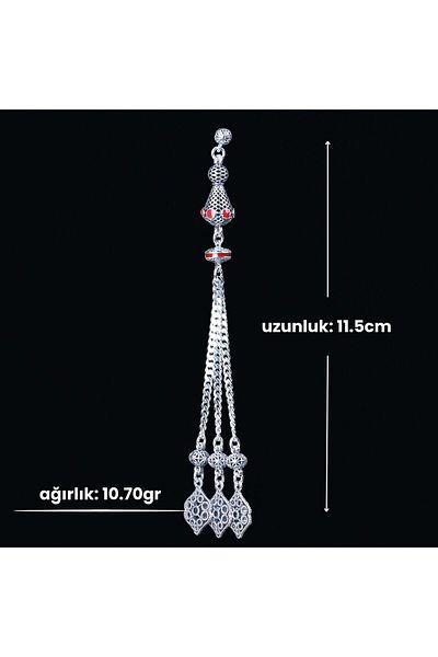 TESBİHCİBABA Red Zircon Triple Garnet Rosary Tassel