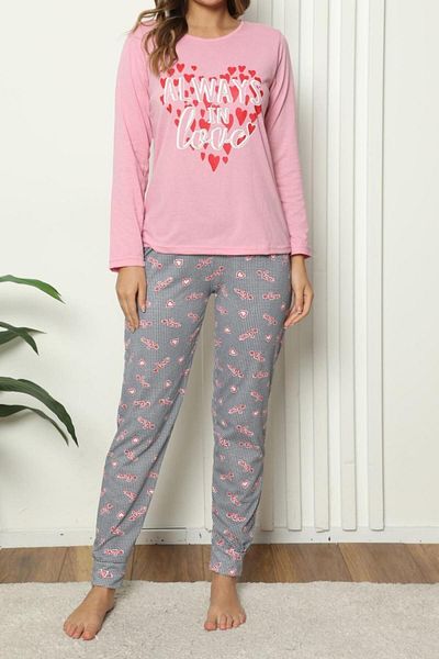 Nicoletta Set pijama damă roz bumbac