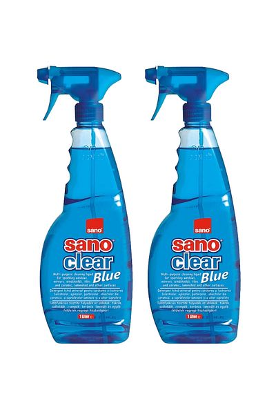 Sano Clear Blue Trigger window cleaning solution, 1l X 2