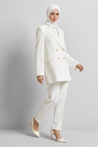 Alvina Kruvaze Collar Blazer Jacket 45436