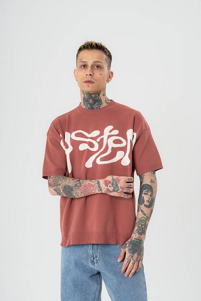 go gang own Σύστημα Πλεκτό Oversize T-shirt