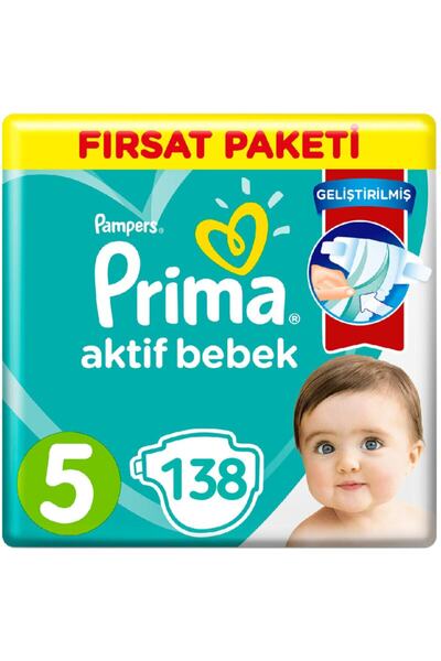 Prima Bebek Bezi 5 Beden Fırsat Paketi 11-16 Kg (3*46) 138 Adet
