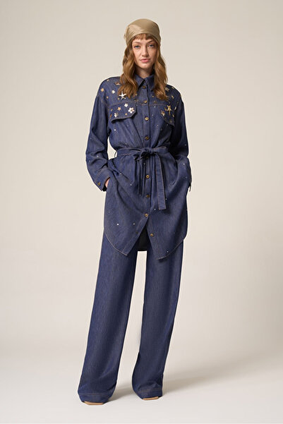 yeşim özcan Yeşi̇l Özcan Stone Denim Tunic