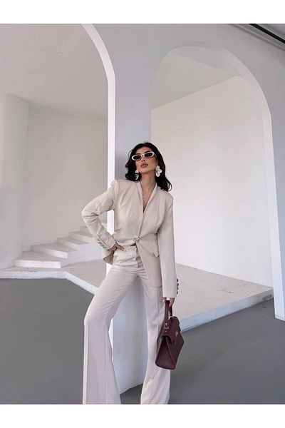 ZF BUTİK Gold Button Suit