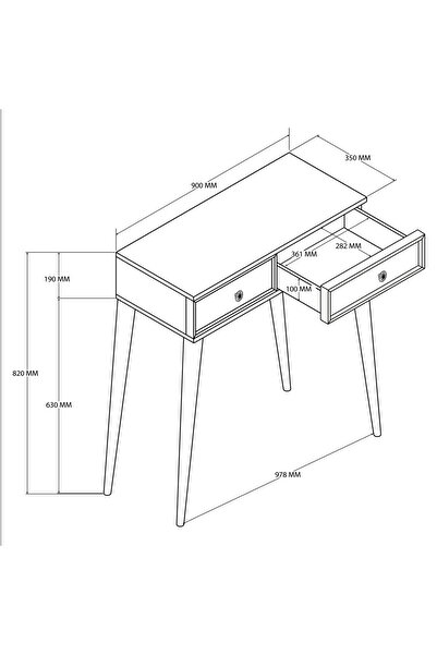 Mezza 6025 LUNA (AHŞAP AYAKLI) MDF PROFİL ÇERÇEVELİ 2 ÇEKMECELİ DRESUAR SEPET-YUNUS