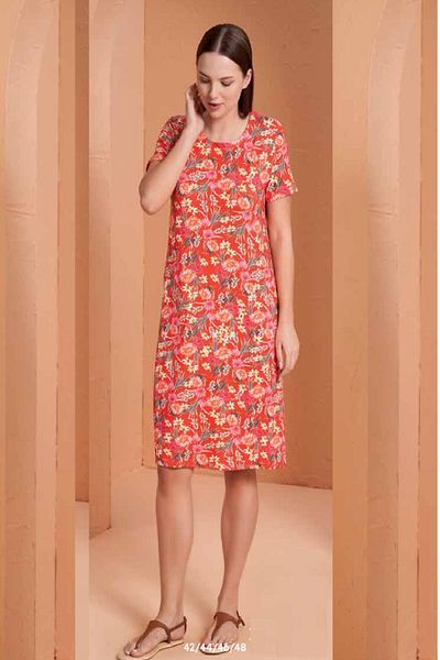 PJS Rochie florală roșie