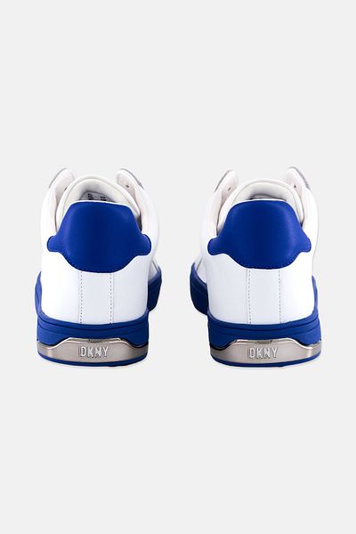Dkny Women Abeni Arch Lace Up Casual Sneakers, White/Blue