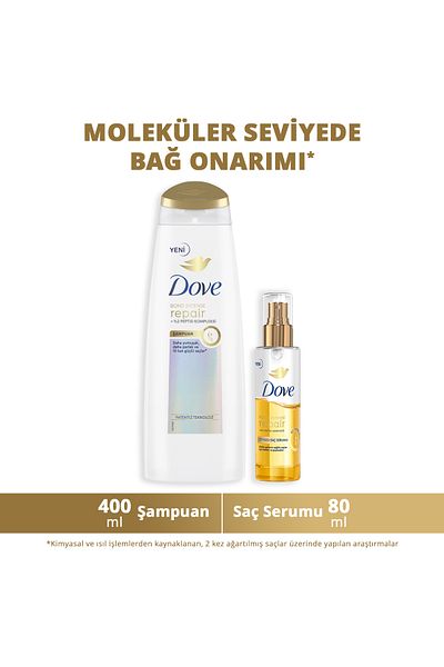 Dove Bond Intense Repair Peptide Complex and Hair Serum 400ml & 80ml