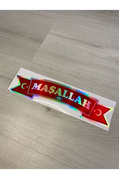 MOTTOMOR Maşallah Hologram Etiket Büyük Sticker Yapıştırma Araba Tır Kamyon D...