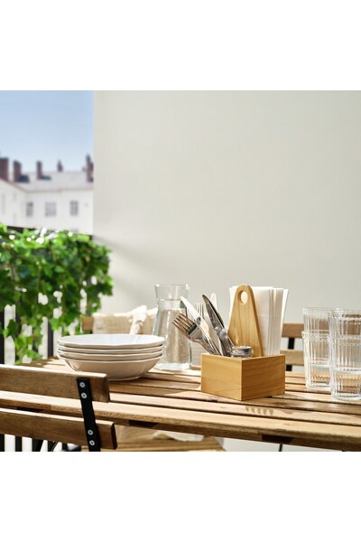 IKEA Chokladhaj Wood Portable Organiser 12x11 Cm – Solid Pine Storage For Spices, Utensils & More