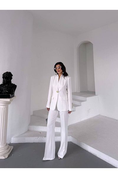ZF BUTİK Gold Button Suit