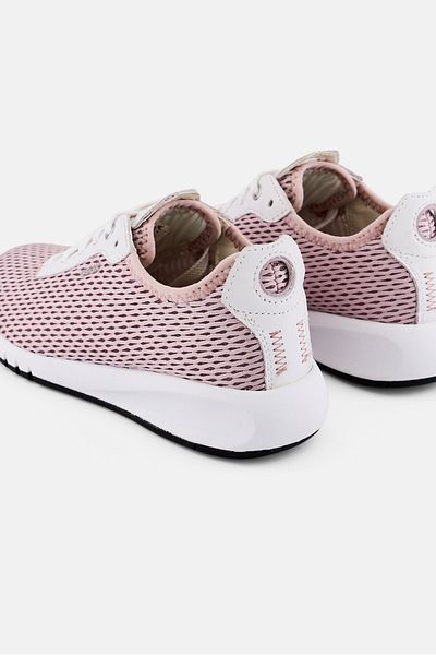 Geox Women Lace Up Casual Sneaker, Pink