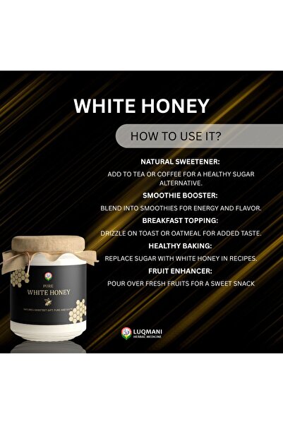 LUQMAN Luqmani Herbal White Honey 1kg Pure & Raw