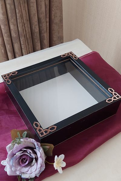Verda Çerçeve 25X25 cm White Memory Frame (6 cm Depth) and Silver Cover