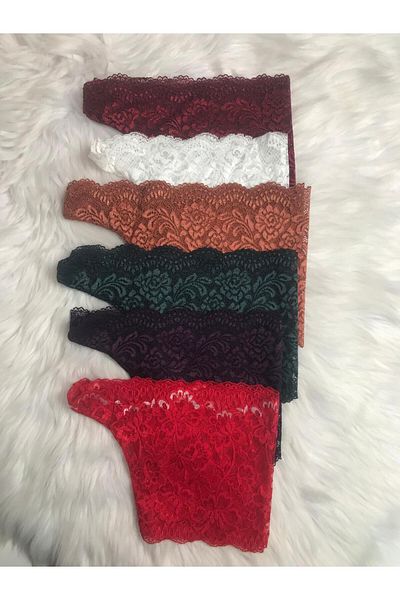 COLOR DE PIEL Chiloți boxer din 6 piese pentru femei (culoare alb visiniu maro prune roșu verde)