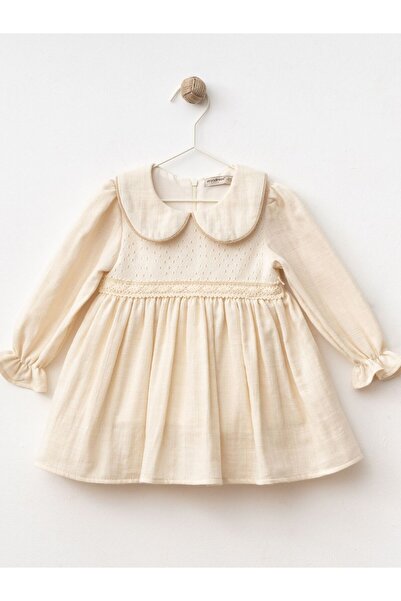 Cherrys Bebek KARELİ MÜSLİN KIZ ÇOCUK ELBİSE