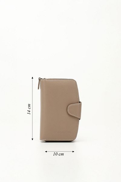 GÖNDERİ(R) Genuine Leather Women's Wallet - Mink Brown, Model 06518