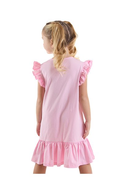 Denokids Unicorn Magic - Rosa Sommerkleid mit Rüschen für Mädchen