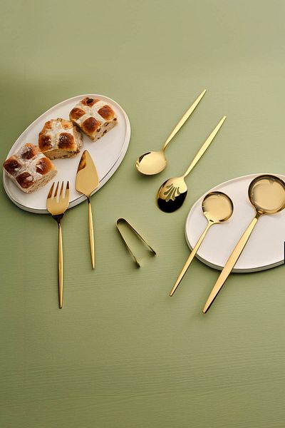 Karaca Orion 7 Piece Shine Gold Service Set Boxed