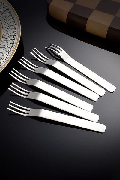 Chavin 304 Steel 6 Pcs Silver Color Dessert and Fruit Fork Mt159By-6
