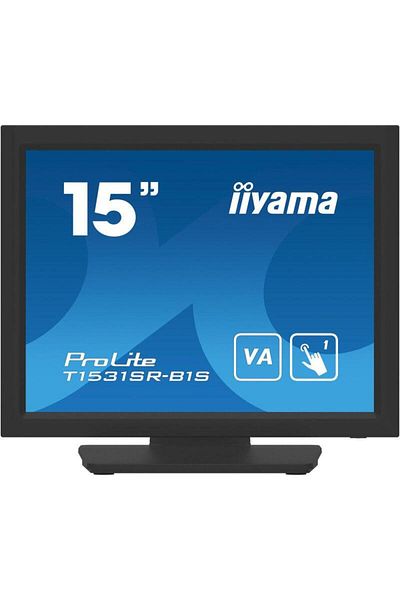 IIYAMA Monitor VA LED Iiyama 15" T1531SR-B1S, VGA, HDMI, DisplayPort, Boxe, Touchscreen (Negru)