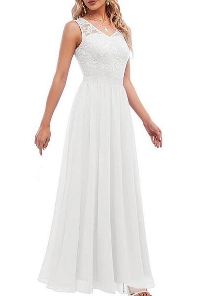 DRESSTELLS Elegant evening dress, white, size L, DRESSELLS