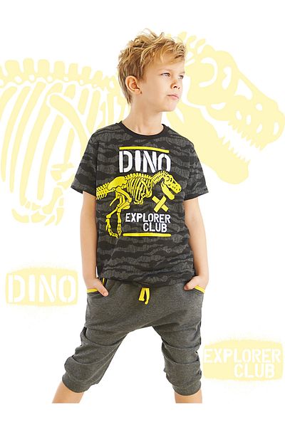 MSHB&G Dino Explorer Jungen-T-Shirt-Capri-Shorts-Set